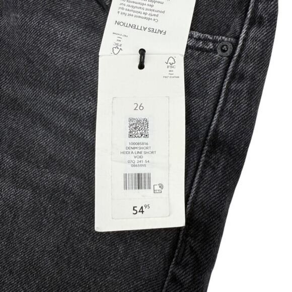 NWT DYNAMITE Heidi A-Line Denim Shorts Size 26 Void - Picture 3 of 6